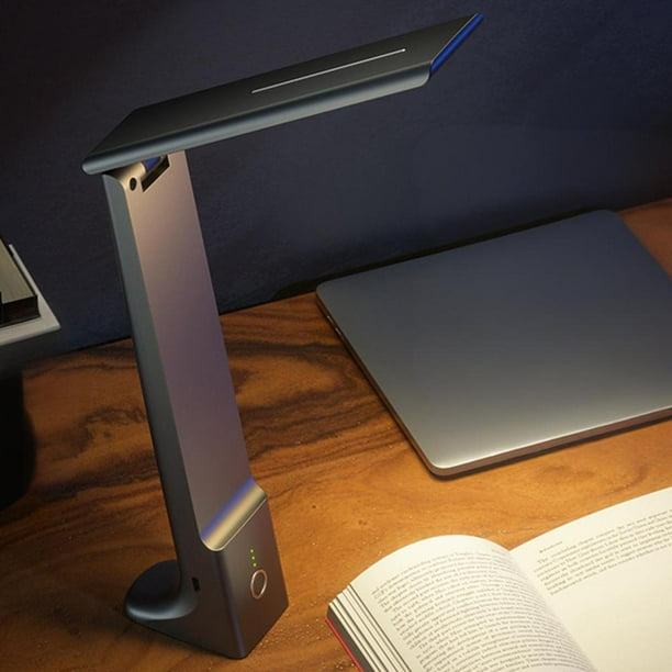 Lámpara de escritorio LED plegable, regulable, portátil, regalo, luz de lectura de mesa ajustable en múltiples ángulos, carga USB para dormitorio,