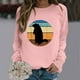 thumbnail image 3 of Gibobby Sudadera con forro polar Mujer sudadera de – Sudadera del día de la Sudadera cómoda para mujer para de la (tipo 3)(Rosa, XL), 3 of 4