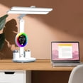 thumbnail image 2 of Lámpara de mesa LED luz de noche de lectura ajustable USB recargable sensor táctil con/reloj, 2 of 10