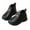 A-179Black, variant on MEZZALL Girls Glitter Pearl Chain Boots Fashion Girls British Style Short Boots Fall Winter Big Kids Leather Soft Sole Ankle Boots Shoes Leisure Toddler Child Prewalker
