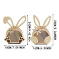 thumbnail image 3 of nTRIUQJ Easter Bunny Wooden Handmade Desktop Ornament Rabbit Storage Bank with Chocolate Eggs Holder and Decorative Brush A, 3 of 9
