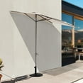 thumbnail image 2 of COBANA 75’ Cream White Half Rectangular Patio Umbrella, Waterproof Polyester with Crank System, 2 of 7
