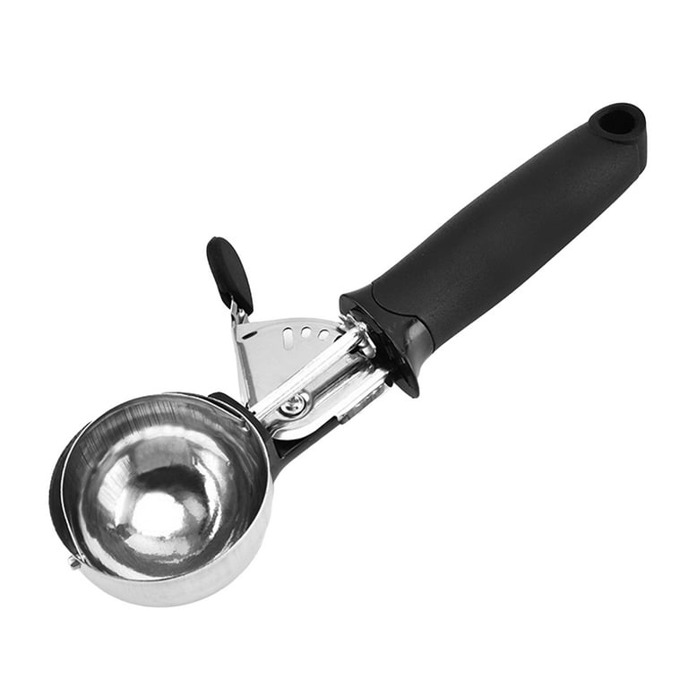 Portion Scoop - Disher, Cookie Scoop, Food Scoop - Portion Control - Stainless Steel, Size: 21.5, Black