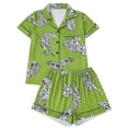 thumbnail image 2 of WIBACKER S-2XL Womens Pajamas Set Short Sleeve Button Down 2 Piece Tiger Loungewear Sets Tops and Shorts Sleepwear, 2 of 11