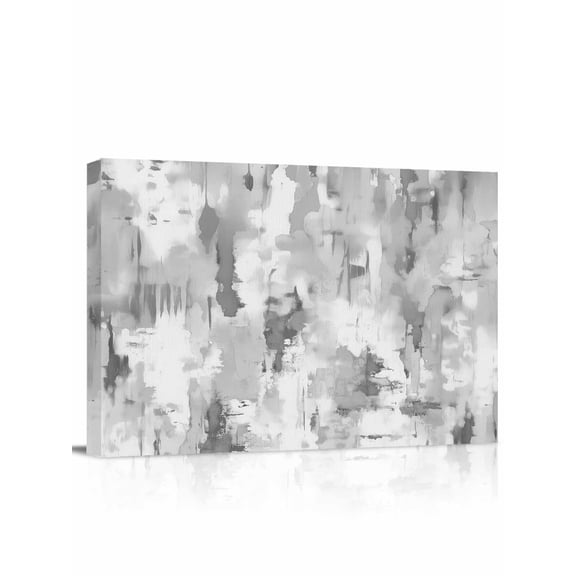Grey Abstract Wall Art for Living Room,Canvas Picture Wall Decor for Bathroom Bedroom,Modern Oil Painted Art Contemporary Painting Artwork for Office Kitchen Hallway Dining Room Home Decor 24"x32"
