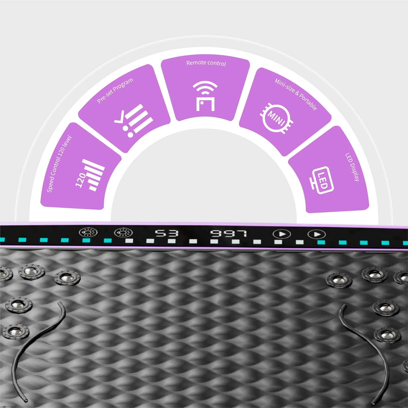 WEGFTDUOP Vibration Plate Exercise Machine with 120 Speed Levels - Vibrate Stand Shake-Whole Body Workout Platform for Weight Loss & Lymphatic Drainage