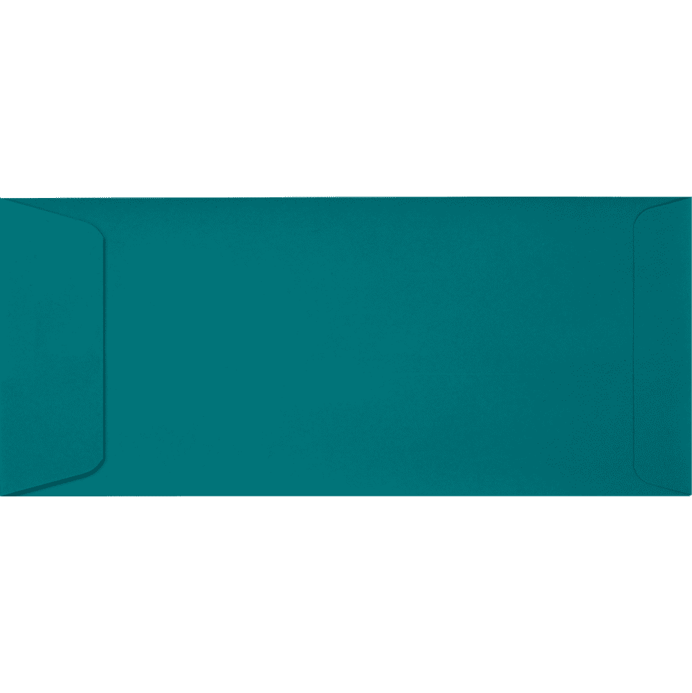 LUXPaper #10 Open End Envelopes w/Peel & Press, 4 1/8 x 9 1/2, Teal, 500/Pack