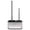 Silver, variant on modern sleek toilet bowl brush and Toilet plunger combo - Black
