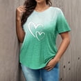 thumbnail image 2 of Posijego Hauts Grande Taille pour Femmes avec Imprimé Graphique Cœur Manches Courtes T-Shirts d'Été Tunique pour Femmes, 2 of 7