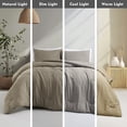 thumbnail image 3 of Notticasa Washed Comforter Sets 3 Piece,Soft and Cozy,Khaki,King,Washed Textured Wrinkled Design, 3 of 7