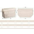 thumbnail image 2 of Vercord Purse Organizer Insert Bag Tote Handbags Pocketbook Inserts Organizers Zipper 11 Pockets Beige Medium, 2 of 5