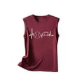 thumbnail image 3 of Wycnly Tank Top for Women Womens Summer Tops Breathable Comfy Loose Classic Tank Top Cute ECG Print Sleeveless Shirts Girls Sleeveless Shirt, 3 of 4
