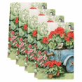 thumbnail image 2 of Spring Floral Kitchen Towels Set of 4, Red Flowers Watercolor Botanical Farmhouse Absorbent Dish Towels for Kitchen, Microfiber Hand Towel, Quick Drying Tea Towel for Cleaning Decorative Dishcloths, 2 of 7