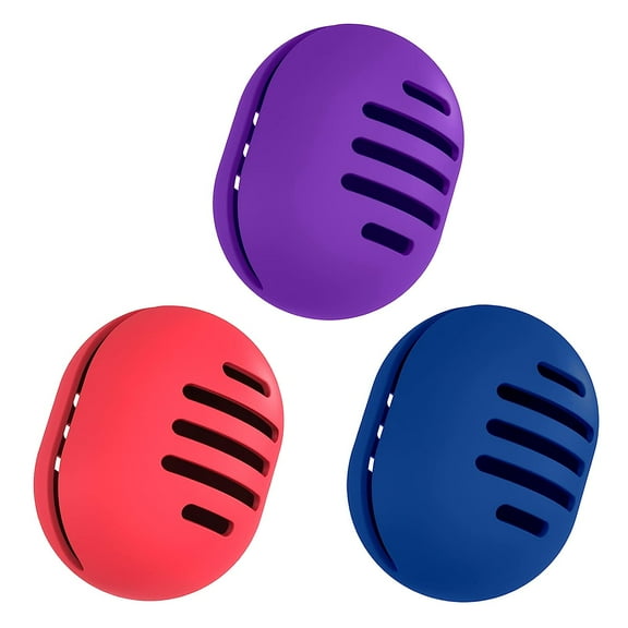 3PCS Breathable Makeup Sponge Holder,Ultra-soft Silicone Beauty Blender Holder for Travel,Washable Reusable Makeup Sponge Travel Case for All Sponges,Red+Blue+Purple