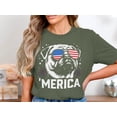 thumbnail image 4 of Patriotic Pug Merica Shirt Graphic Tee Cotton Tshirt 4th of July Gift for Dog Lover, 4 of 7