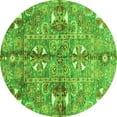 thumbnail image 1 of Ahgly Company Indoor Round Abstract Green Modern Area Rugs, 6' Round, 1 of 4