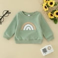 thumbnail image 2 of Coerni Toddler Baby Boys Girls Sweatshirt Long Sleeve Tops Casual Autumn Spring Sweatshirts Rainbow Prints Pullover Hoodie, 2 of 4
