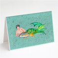 thumbnail image 1 of Black Headed Merman Greeting Cards & Envelopes - Pack of 8, 1 of 1