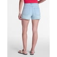 thumbnail image 4 of Time and Tru Women's High Rise Patch Pocket Denim Short, 4" Inseam, Sizes 0-20, 4 of 6