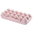 thumbnail image 2 of MesaSe Egg Storage Box Plstic Egg Holder Grids Storage Organizer with Cap Home Kitchen Accessory  Pink  18 Grids, 2 of 9