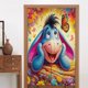 thumbnail image 1 of Cortina de puerta de Eeyore para entrada, cortina opaca con estampado de patrón, cortina divisoria de ambientes, tapiz para decoración del hogar, 34" de ancho x 56" de largo, 1 of 7