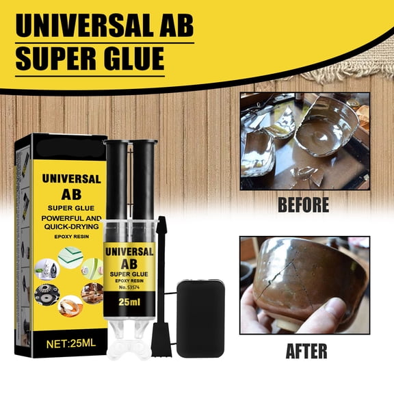 Strong Foundry Glue 25ml - High-Temperature Resistant, Metal Repair Adhesive for Iron & Steel Casting, Tanks, Plumbing, Concrete | Easy Application & Long-Lasting Strength