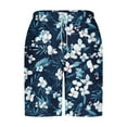 thumbnail image 4 of LIBRCLO Mens Summer Beach Shorts Swim Trunks Thin Quick Dry Board Shorts Swimwear Lightweight Breathable Bathing Suits Fashion Hawaiian Prints Swimsuit Dark Blue S, 4 of 5