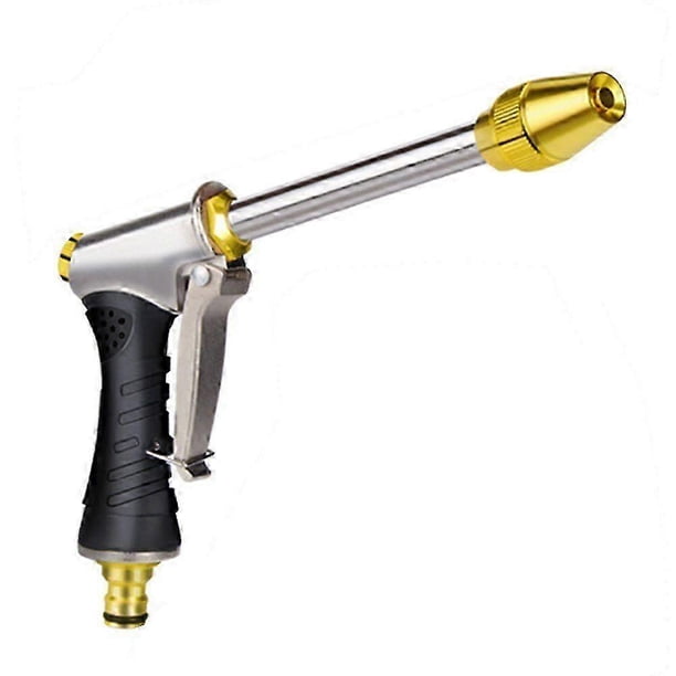Garden Handheld Sprayer, Metal Garden Sprayer, Garden Pistol Spray Gun, High Pressure Garden Hose Nozzle for Watering, Car Wash, Sidewalk Cleaning, Pe