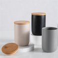 thumbnail image 3 of Simple Ceramics Storage Jars with Wooden Lids Sealed Jars B, 3 of 5