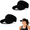 Black*2pcs, variant on 2 Pack Women's Sun Visor Hat with High Ponytail Open Top, Wide Brim UV Protection Knitted Running Visor, Breathable and Quick Drying