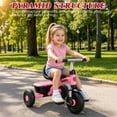 thumbnail image 3 of KORIMEFA Kids Tricycle for Toddlers Age 2-5, Pink, Birthday Gift for Boy Girl, Toddler Trike with Quiet Ride Wheels, Storage Bin, Comfort Grip Handlebars, 3 of 13