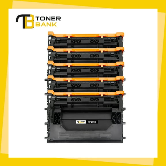 Toner Bank Compatible 37X CF237X High Yield Toner Cartridge for HP 37A 37X Black CF237X CF237A LaserJet Enterprise M608dn M608x M609dn M608dh M609dh MFP M632fht M631z M633fh M631dn Print Ink * 5