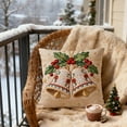 thumbnail image 6 of Cinvoph 18"x18" Embroidered Christmas Throw Pillow Covers Linen Festive Xmas New Year Decorative Pillow Cases for Couch Sofa Bed Chair Living Room Party, Winter Home Decoration, 6 of 6