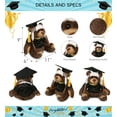 thumbnail image 2 of DolliBu Brown Bear Graduation Plush Toy - Baby Soft Plush Graduation Stuffed Animal Dress Up with Gown & Cap with Tassel Outfit - Congratulatory Graduation Gift - 11 Inch, 2 of 6