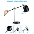 thumbnail image 3 of Aesthetic Metal Table Lamp, E26 Base, Adjustable Swing Arm, Max 60W, On/Off Switch, 3 of 7