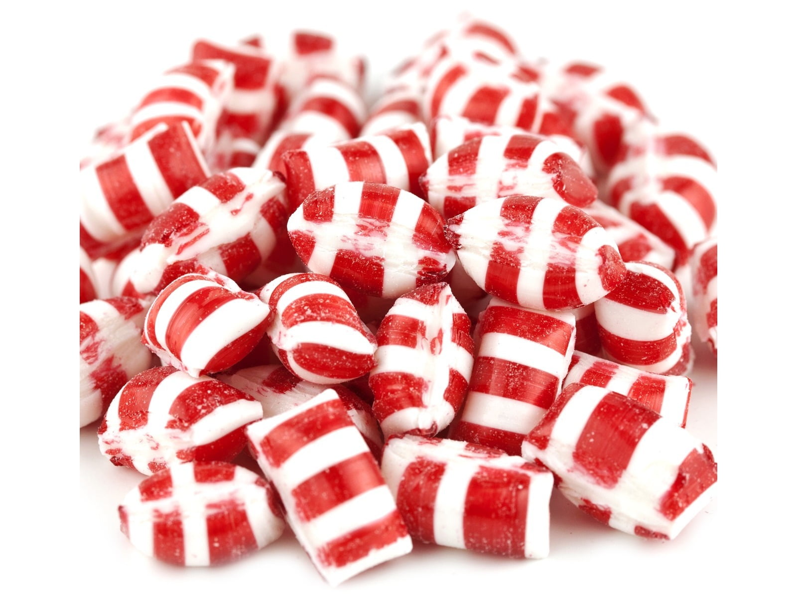 Christmas Peppermint Gems Miniature Red And White Hard Candy 1 Pound