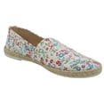 thumbnail image 2 of Soda Sneakers Flat Women's Shoes Canvas Slip-On Espadrilles Jute Wrap Loafers BETTY-S White Floral Magenta 6, 2 of 5