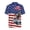 250th Anniversary Eagle Theme, variant on HELLHERO Men's Short Sleeve Button Up Shirt for Beach Vacation Trips, Comfortable Breathable Men's Short Sleeve Shirt, Horse & Red Roses