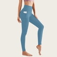 thumbnail image 5 of iHPH7 Womens Leggings Tummy Control 3d Butt Lifting Yoga Pants Scrunch Leggings 2026 Fashion Leggings with Pockets for Women Workout Leggings Fall Leggings for Women Blue XXL, 5 of 6