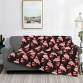 thumbnail image 2 of Yiaed New Year Flamingo Print Blanket Throw Blanket Soft Cozy Flannel Blanket for Home Bed Sofa Couch Chair-40"x30", 2 of 6