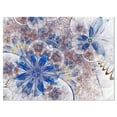 thumbnail image 2 of Formes Florales Grungy Bleu Brun - Grande Toile Murale Florale, 2 of 3