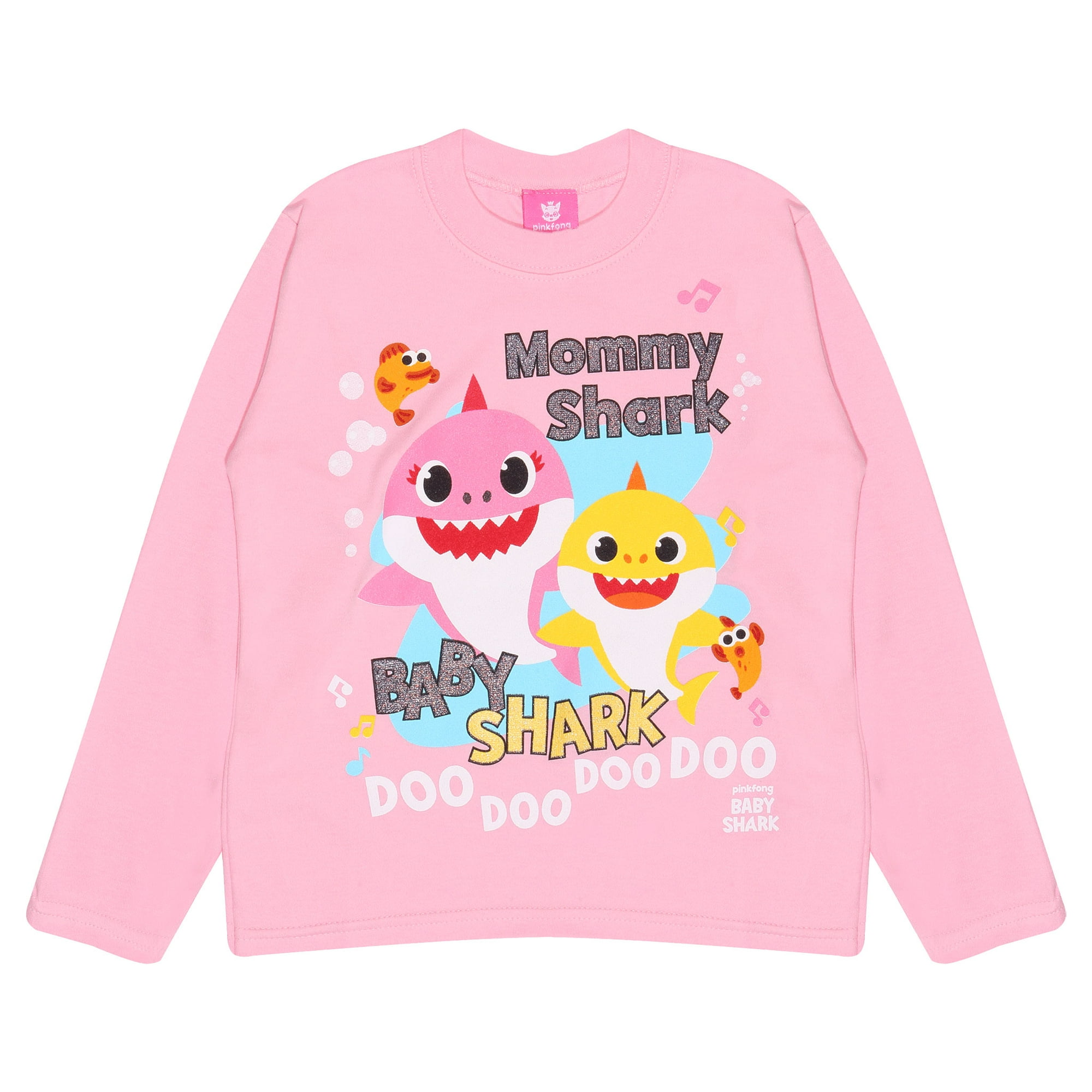 Baby Shark Doo Doo Pinkfong Baby Shark Walt Disney Girls Long Sleeve T