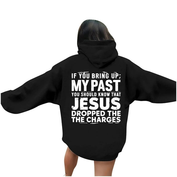 WENWU Womens Hoodie Jesus Loves You Hoodies Letter Print Christian Sweatshirt Oversized Womens Hoodies Pullover Fall Outfits for Women 2025 Trendy College Wear