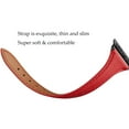 thumbnail image 2 of WFEAGL Apple Watch Leather Band Replacement Wristband 42mm 44mm 45mm Red/Black, 2 of 6