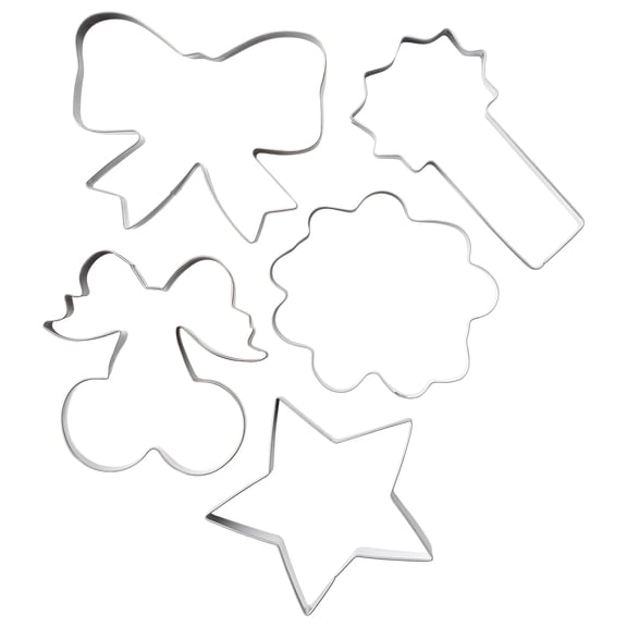 Cook with Color 7-Piece Stainless Steel Cookie Cutter Set, Fun Decorative Shapes for Baking and Decorating, Bow