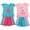 Blue Ballerina / Pink Ice Cream, variant on Two Piece Short Set (Pack of 2) (12 Months, Pink Cute / Blue Love)