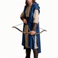 thumbnail image 5 of Men's Medieval Hooded Sleeveless Surcoat Holloween Renaissance Tabard Tunic Vest Cloak Viking Costume Cosplay Cape, 5 of 10