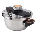 thumbnail image 1 of Professional Stainless Steel Pressure Cooker, Easy Micro Pressure Design, Non Stick Coating Multipurpose Pot,  Food Contact, Even Heating, Dishwasher Safe for All Stoves, 1 of 7