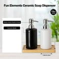 thumbnail image 2 of FE Soap Dispenser, 300ml/10oz Ceramic Liquid Soap Pump Dispenser, Refillable Dish Soap Dispenser for Kitchen Bathroom Washroom (White), 2 of 8