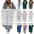 thumbnail image 3 of Qiopertar Women's Hoodies Zip Hooded Long Sleeve Oversized Fleece Coat Casual Warm Fall Winter Loose Cardigan Sweatshirt, Green 3XL, 3 of 7